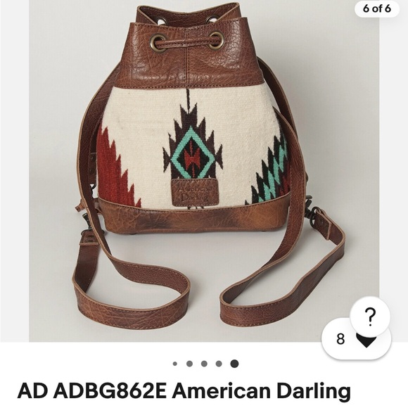 American Darling Brown and Cream Southwestern Backpack - Picture 4 of 7